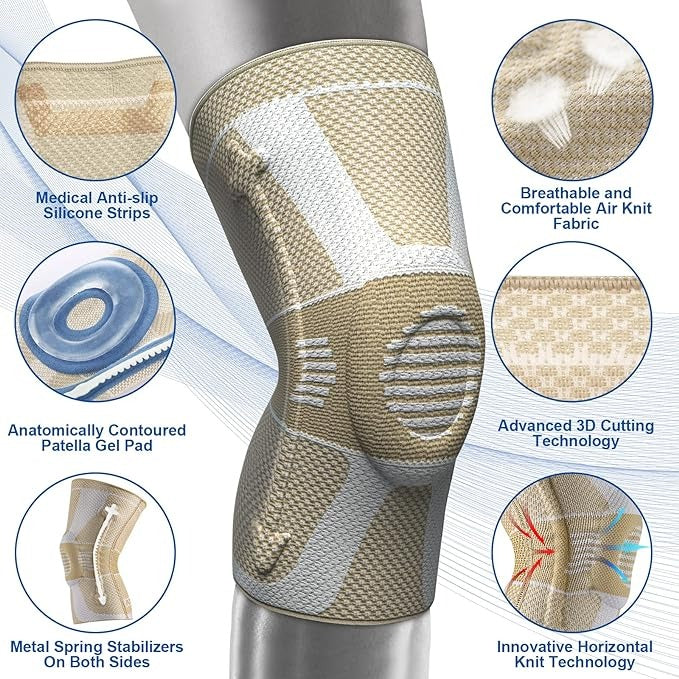 NEENCA Professional Knee Brace for Pain Relief ACE 39-Skin