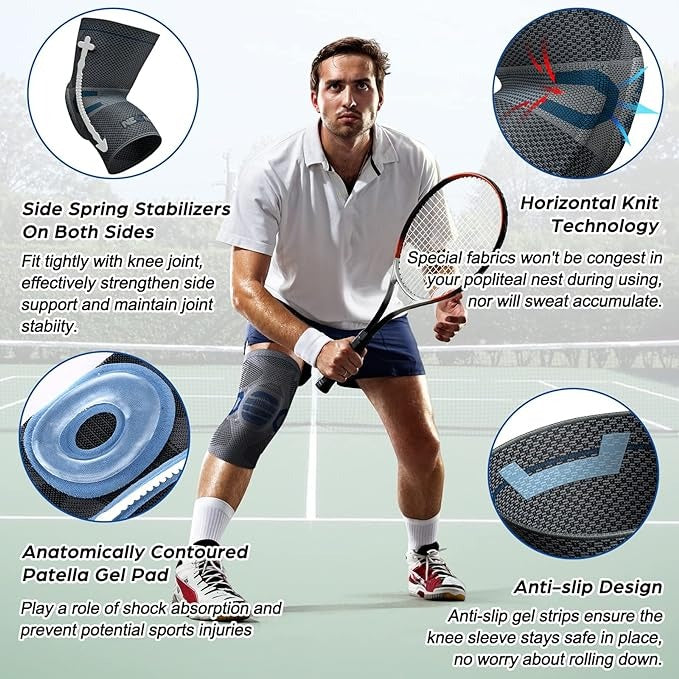 NEENCA Professional Medical Knee Compression Sleeve-Navyblue ACE-50