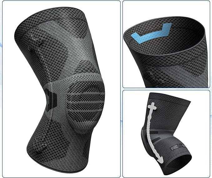 NEENCA Professional Medical Knee Compression Sleeve-Black ACE-50