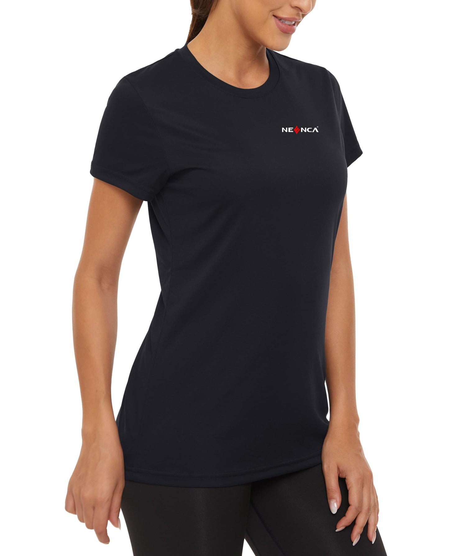 NEENCA Women's Short Sleeve T-Shirt UPF 50+ Sun Protection Quick Dry Sports Running Fitness Sun Protection Top
