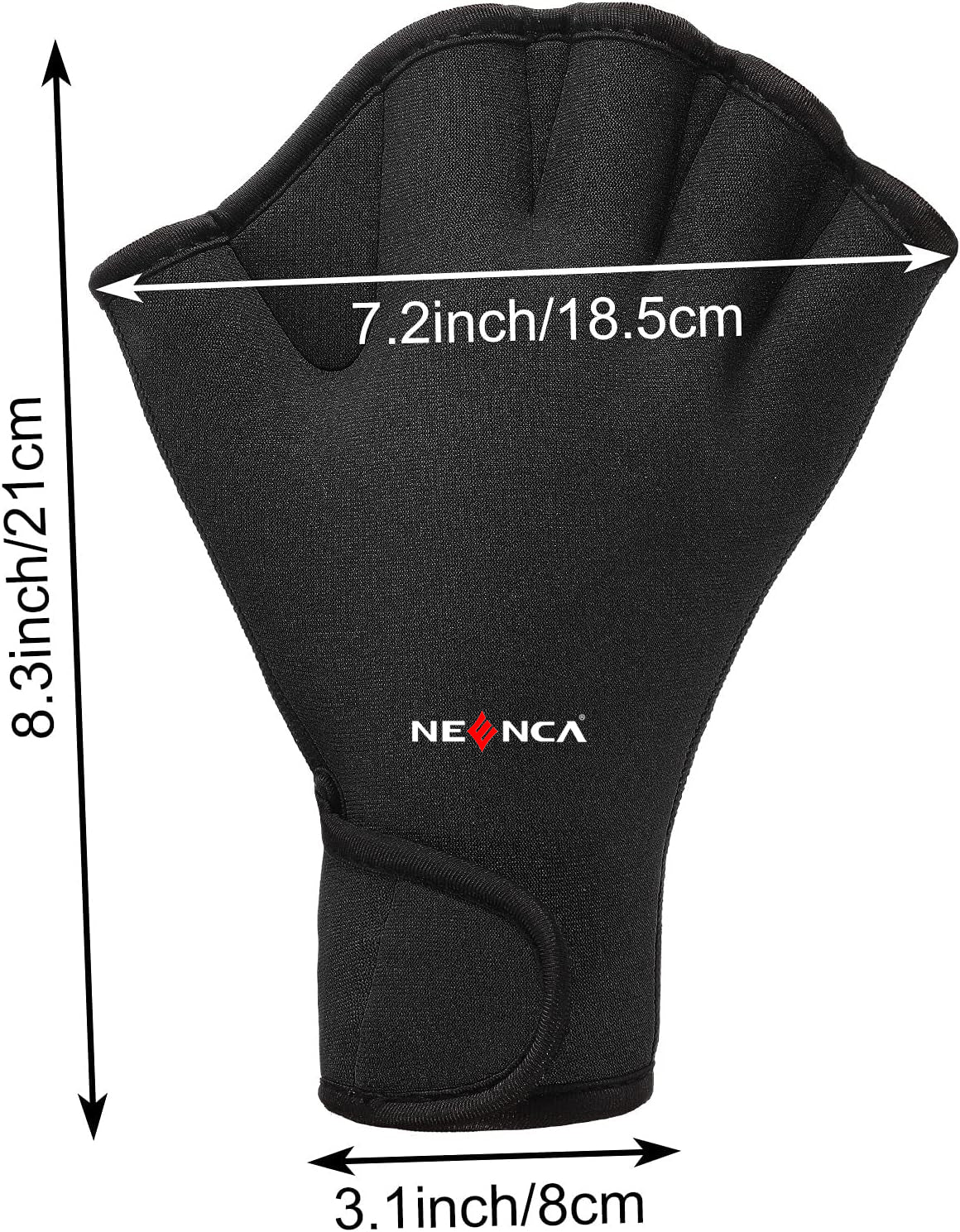 2 Pairs Swimming Gloves Aquatic Swim Training Gloves Neoprene Gloves Webbed Fitness Water Resistance Training Gloves for Swimming Diving with Wrist Strap