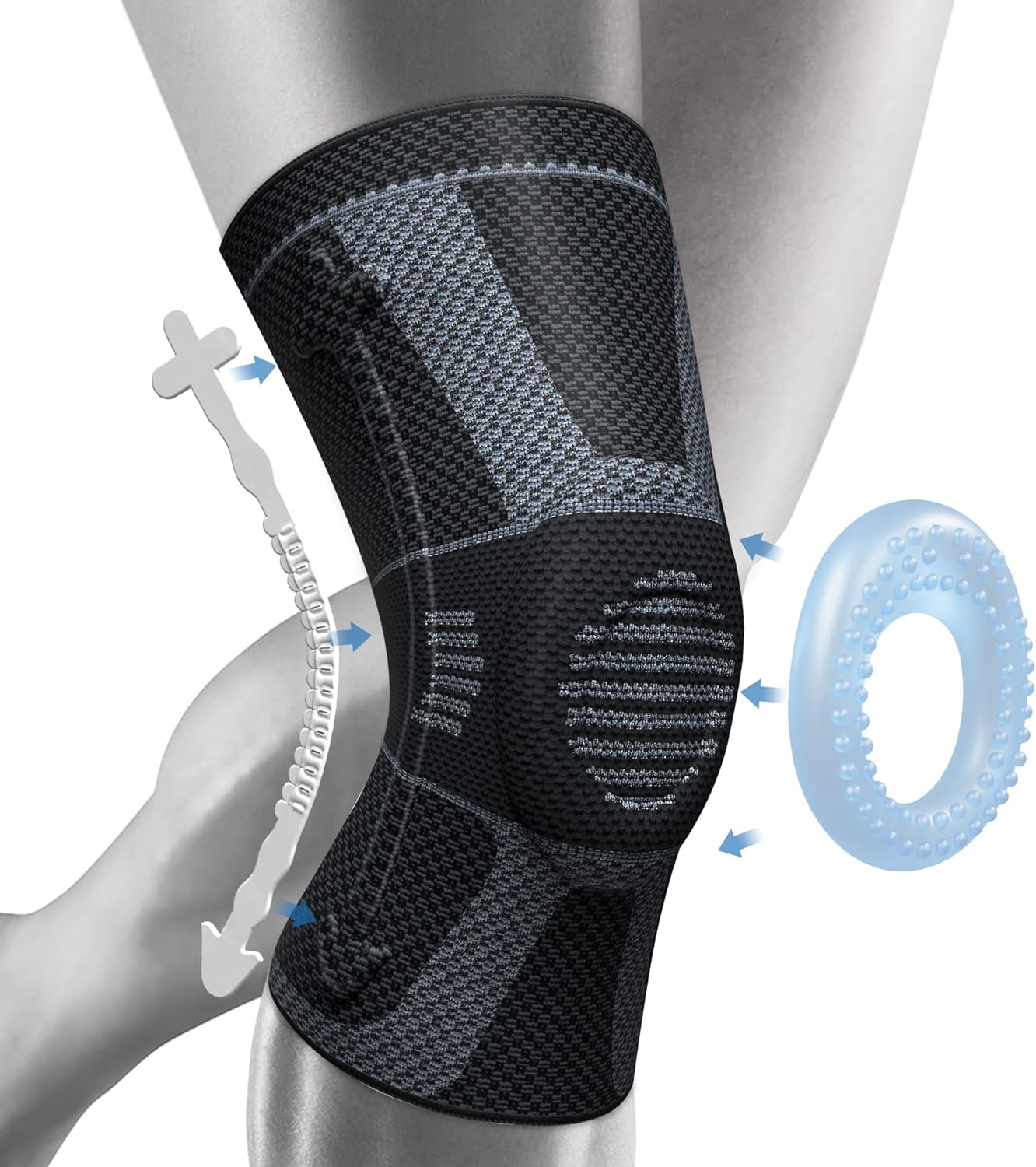 NEENCA Knee Brace for Knee Pain Knee Support with Side Stabilizers