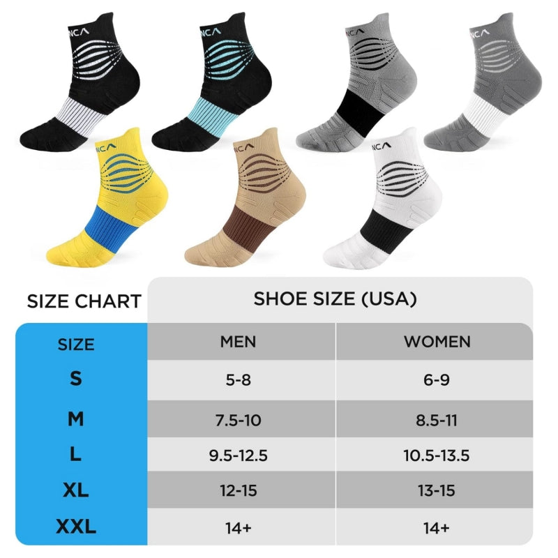 NEENCA Professional Compression Socks, Medical Athletic Ankle Socks for Injury Recovery & Pain Relief, Sports Protection, Circulation —1 Pair
