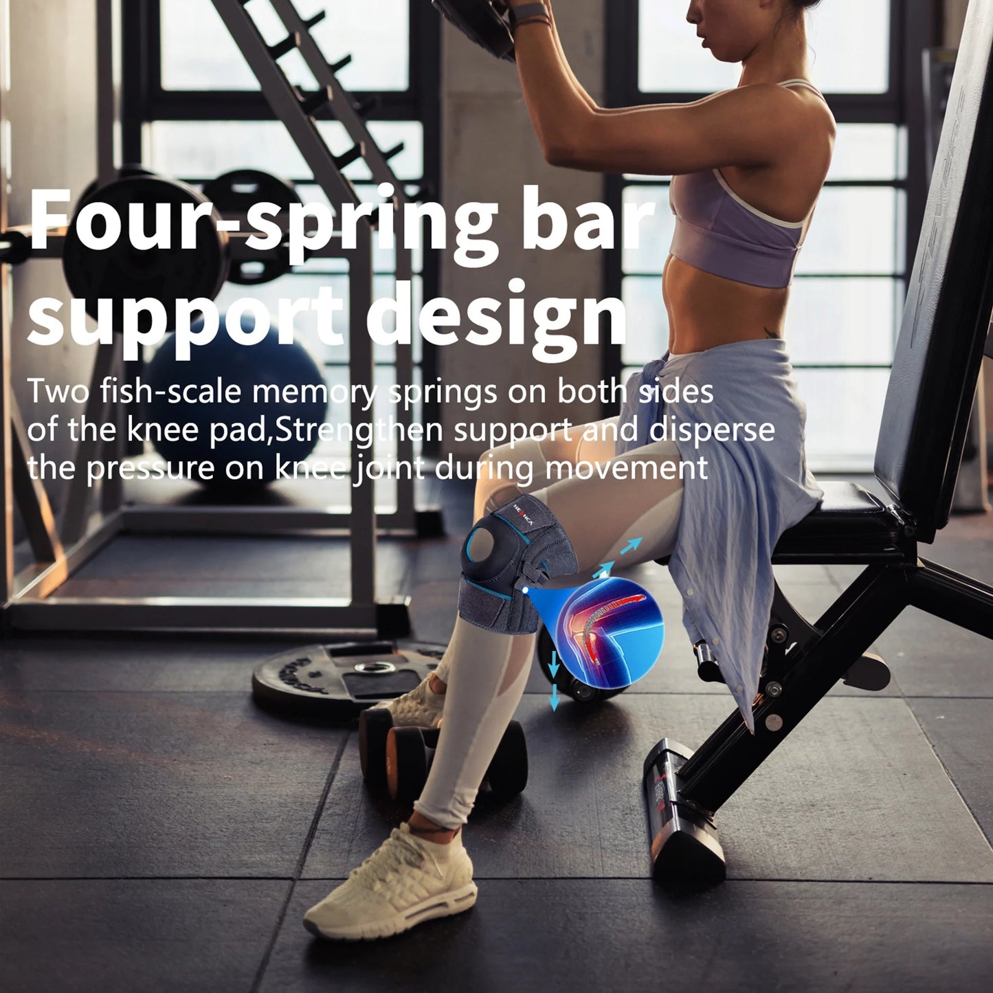 NEENCA Knee Brace with Side Stabilizers & Patella Gel Pads for Maximum Knee Pain Support and fast recovery for men and women YHX288