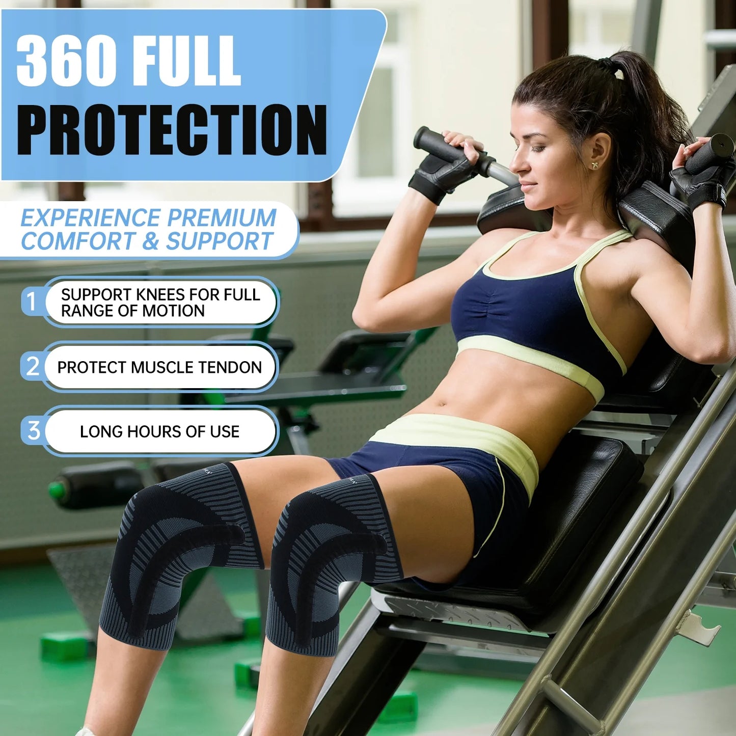 NEENCA Knee Brace with Stabilizer (2 Pack) Knee Brace for Women & Men YHX231