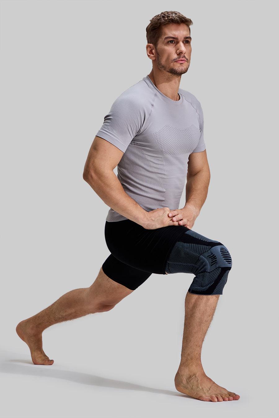 NEENCA Professional Knee Brace for Pain Relief ACE 39-Gray Black