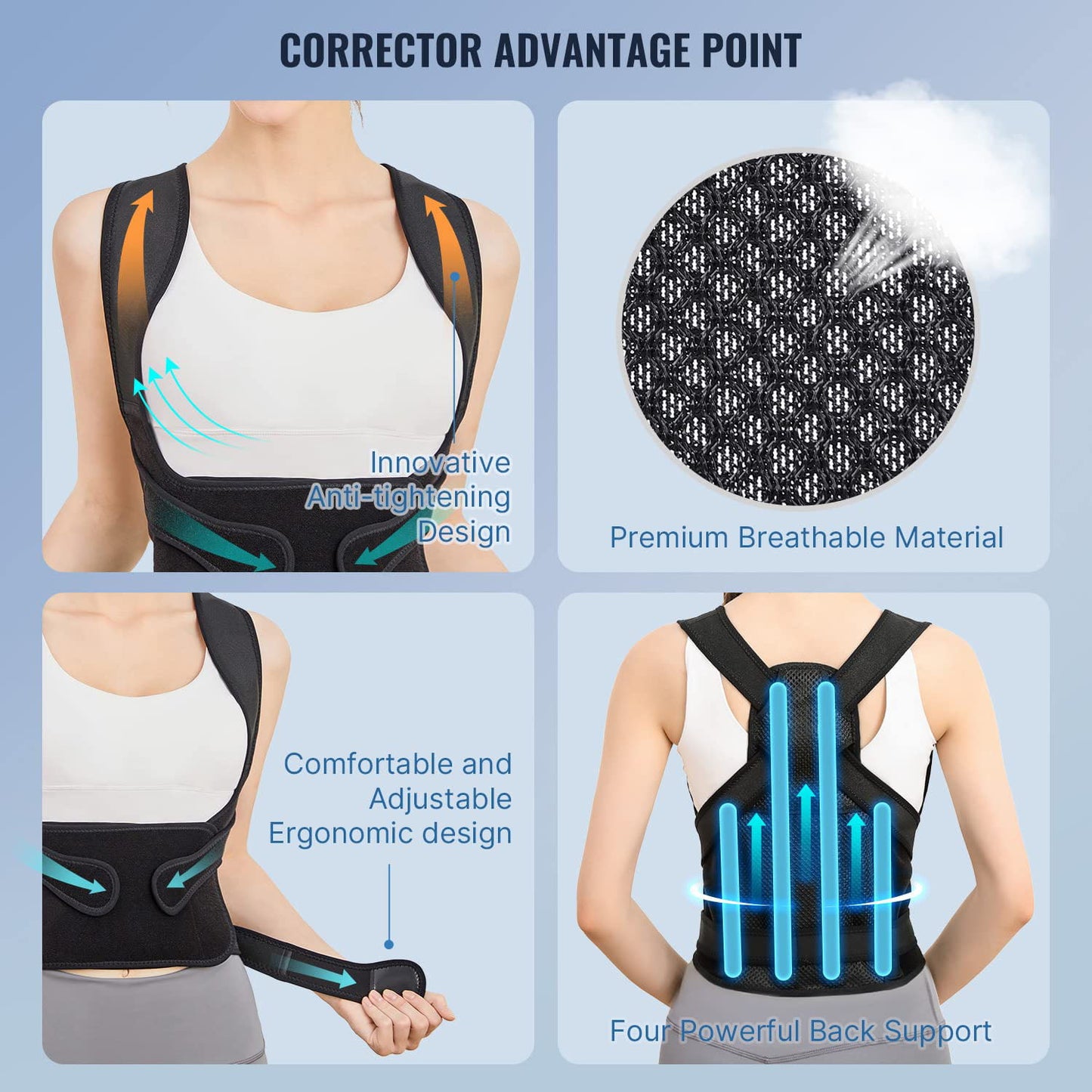 NEENCA Back Brace Posture Corrector for Women and Men