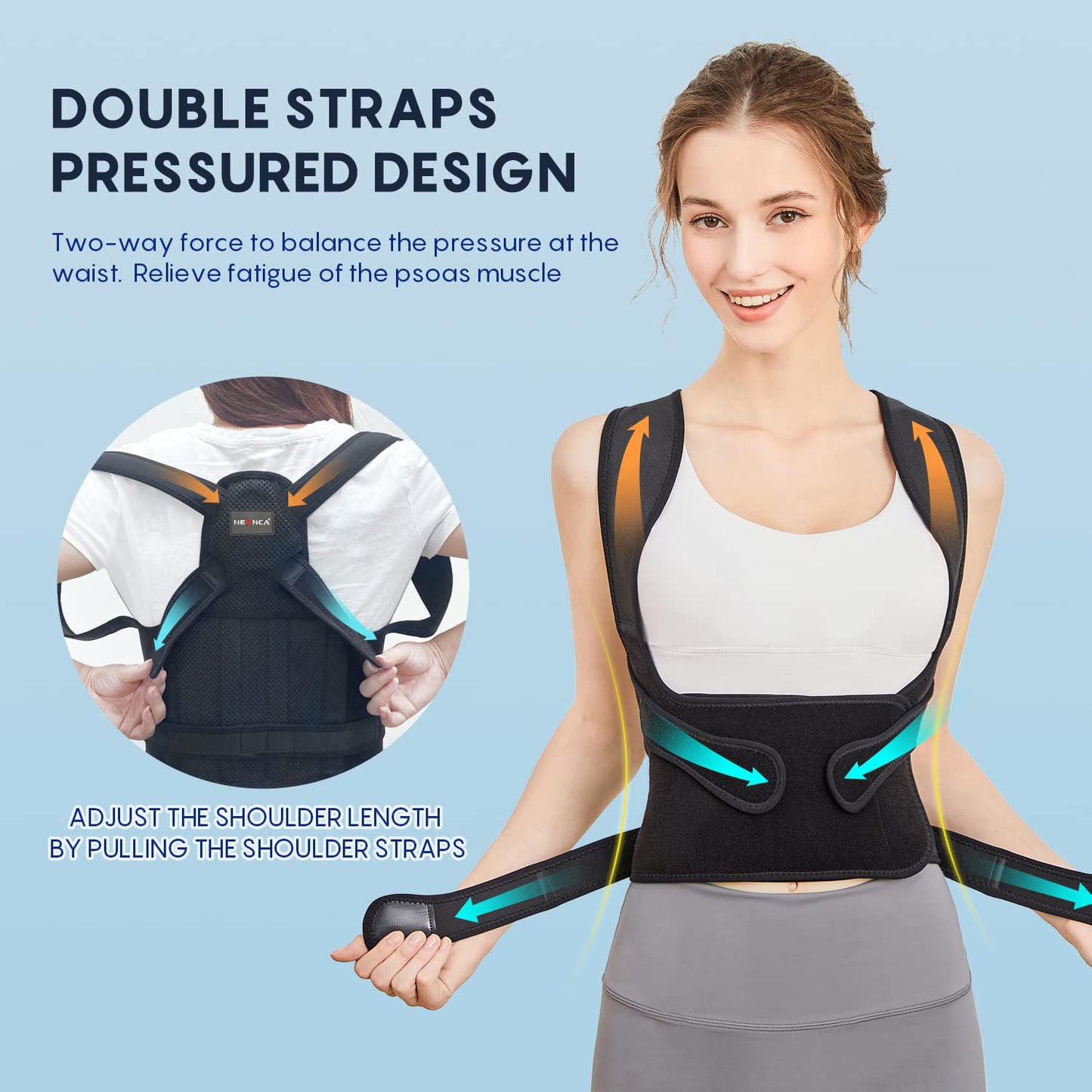 NEENCA Back Brace Posture Corrector for Women and Men