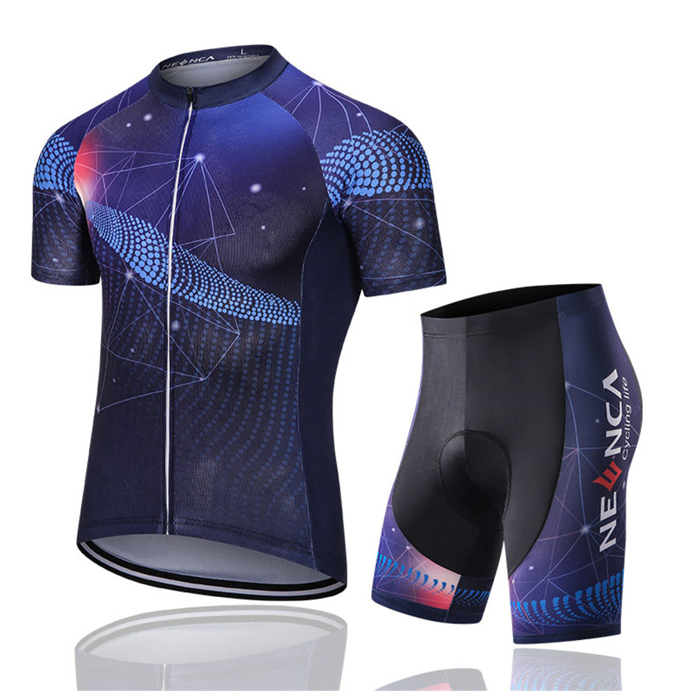 Neenca Men‘s Reflective Quick-Dry Biking Shirt and 3D Padded Cycling Bike Shorts