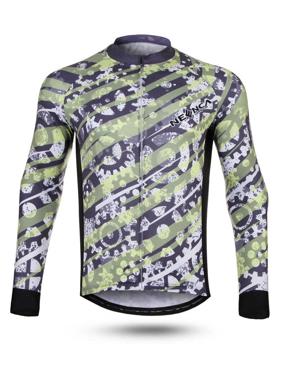 Neenca Men's Cycling Bike Jersey Long Sleeve With 3 Rear Pockets
