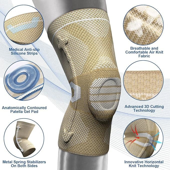 NEENCA Professional Medical Knee Compression Sleeve-Skin ACE-50