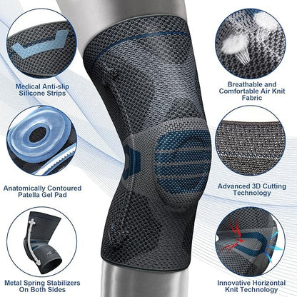 NEENCA Professional Medical Knee Compression Sleeve-Navyblue ACE-50