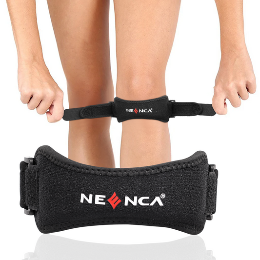 NEENCA 2 Pack Patella Knee Strap, Adjustable Knee Brace Tendon Support Band for Running, Jumpers Knee