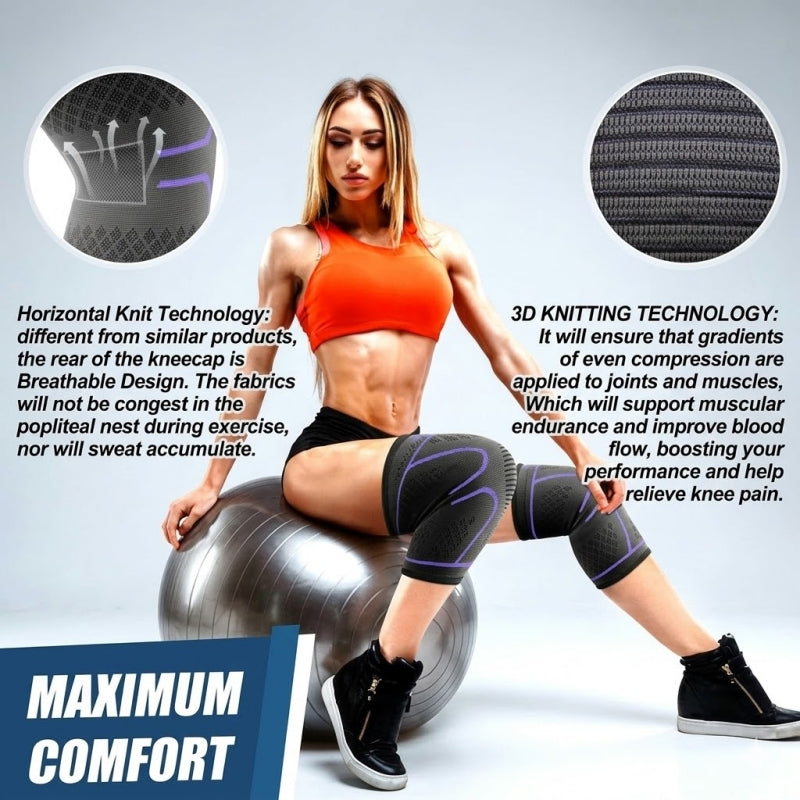 NEENCA 2 Pack Knee Brace, Knee Compression Sleeve Support for Knee Pain