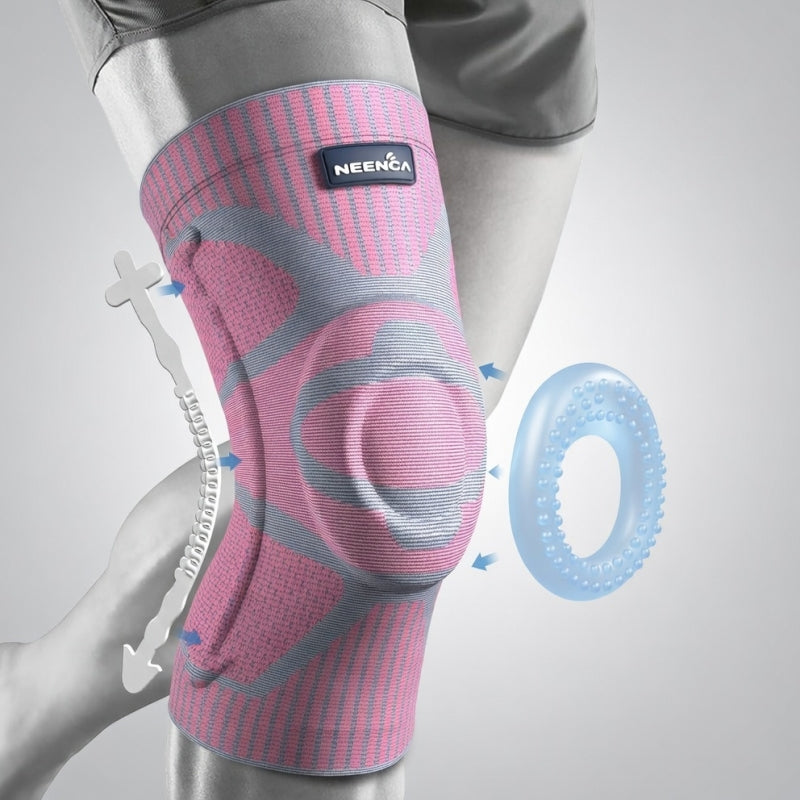 NEENCA ACE-53 Professional Knee Support - Patented Stability with Patella Pad & Side Stabilizers