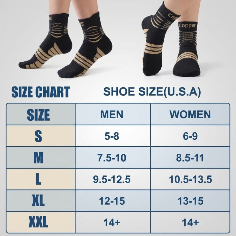 NEENCA Copper Compression Socks—1 Pair, 20-30mmHg FWZ005