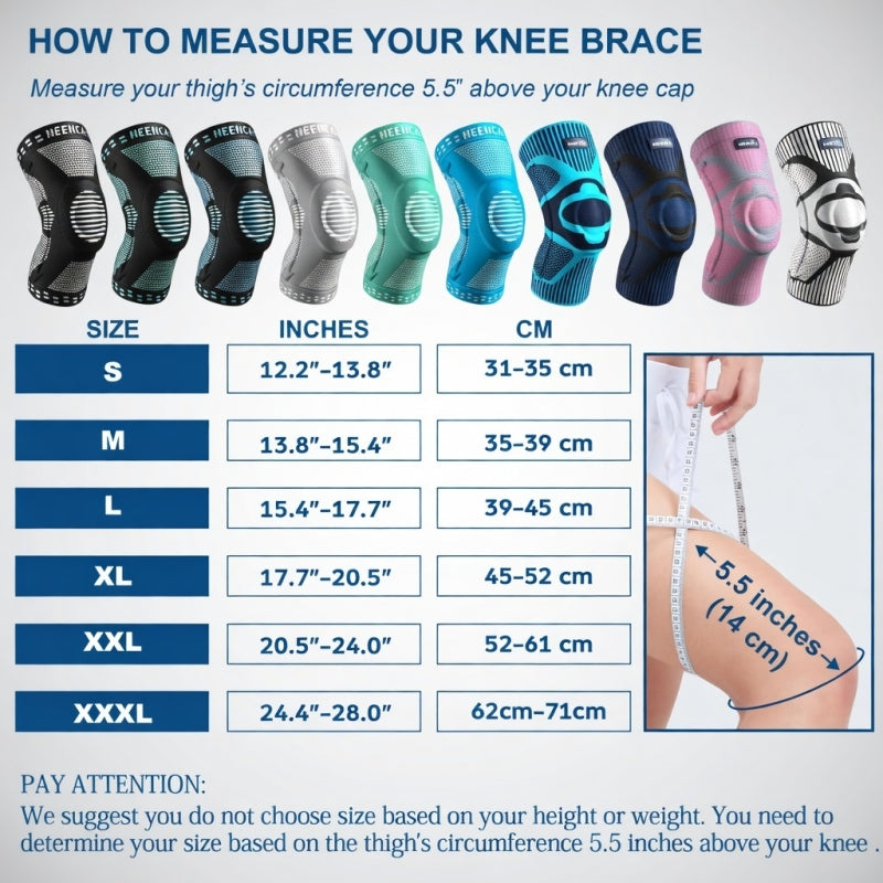 NEENCA ACE-53 Professional Knee Support - Patented Stability with Patella Pad & Side Stabilizers