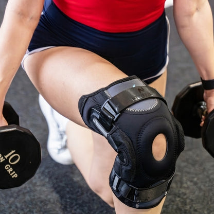 NEENCA Professional Knee Brace, Hinged Knee Support with Patented X-Straps Fiting System HX034
