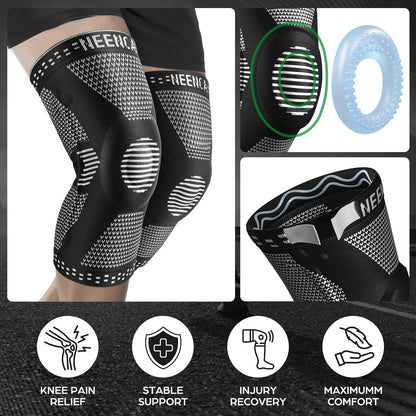 NEENCA Professional Knee Brace,Knee Compression Sleeve Support for Men Women ACE 51