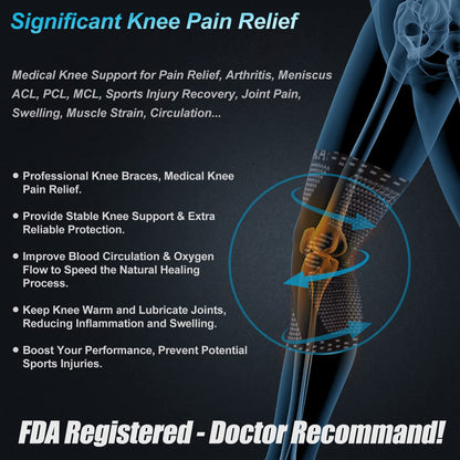 NEENCA Professional Knee Brace,Knee Compression Sleeve Support for Men Women ACE 51