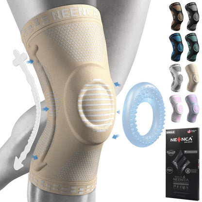 NEENCA Professional Knee Brace,Knee Compression Sleeve Support for Men Women ACE 51