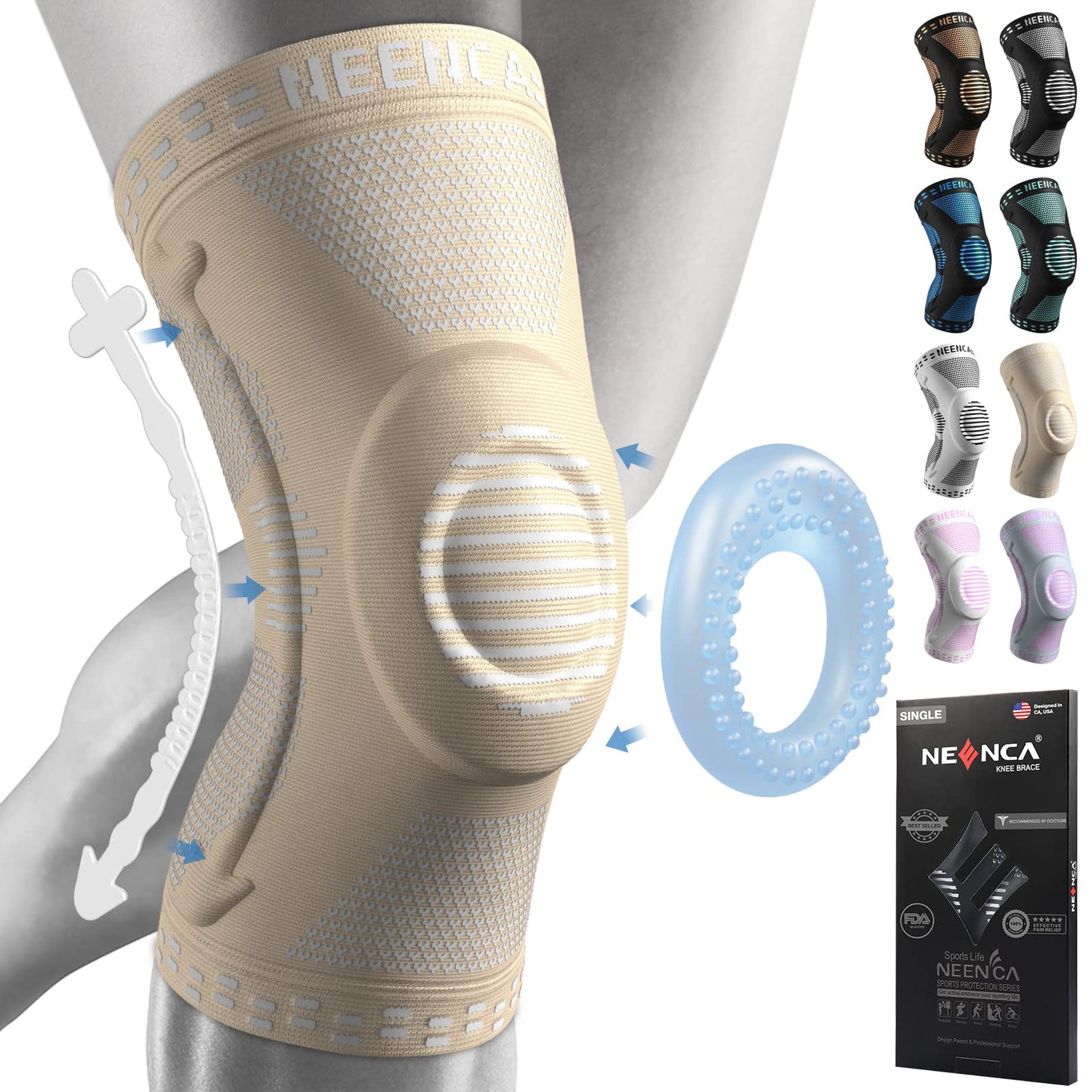 NEENCA ACE51 Knee Brace – Compression Support for Sports & Pain Relief