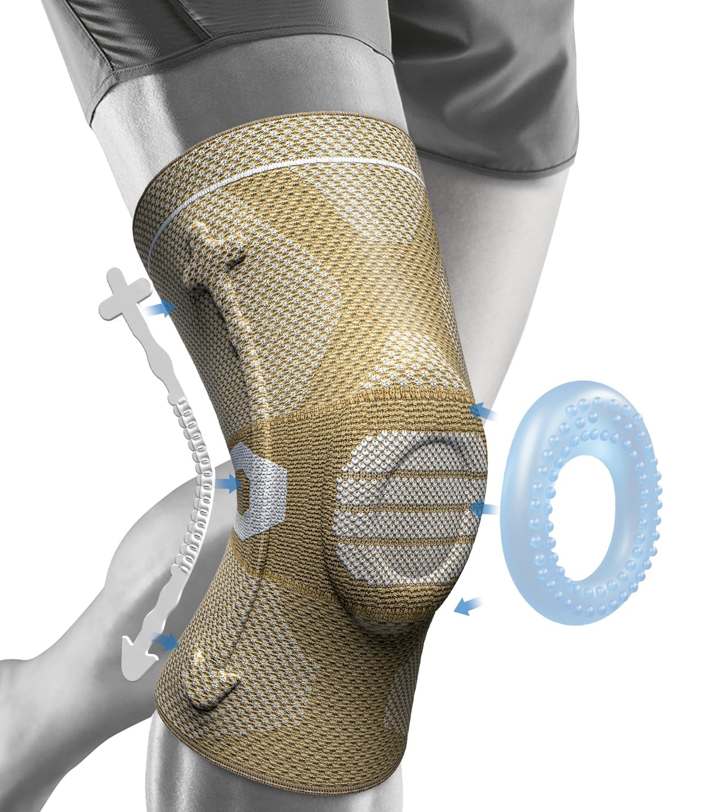 NEENCA Professional Knee Brace,Knee Compression Sleeve Support for Men Women ACE 51