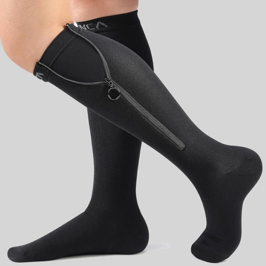 NEENCA Zipper Compression Socks, Medical Graduated Compression Socks for Pain Relief—1 Pair FWZ003