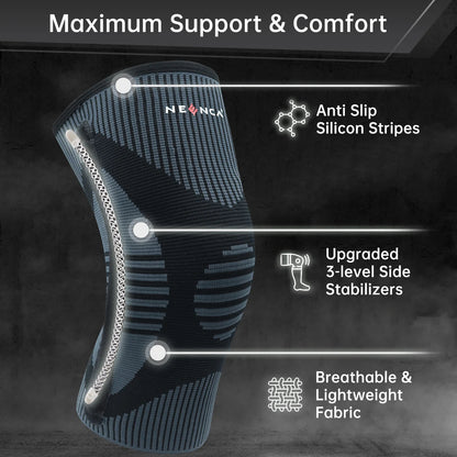 NEENCA Knee Brace with Stabilizer (2 Pack) Knee Brace for Women & Men YHX231