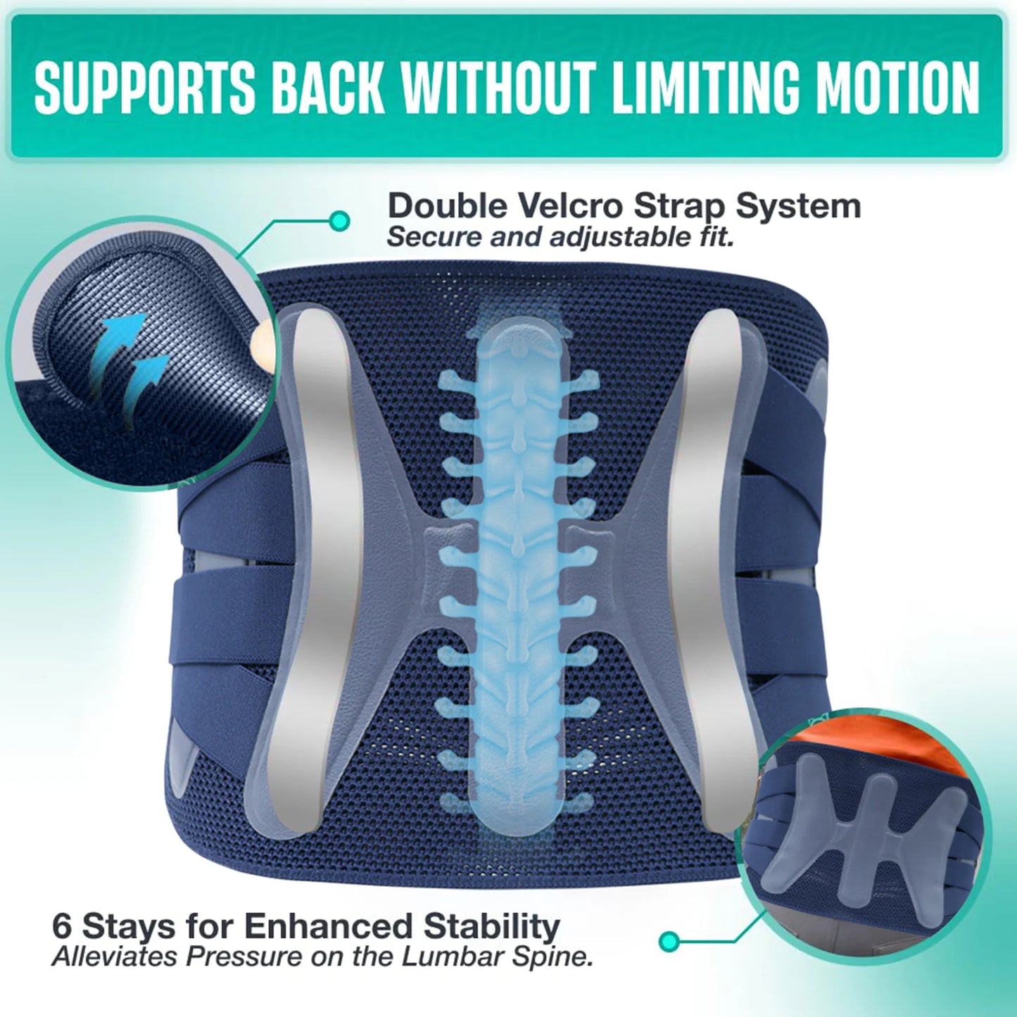 NEENCA Back Braces for Lower Back Pain Back Brace for Women Men YHY053
