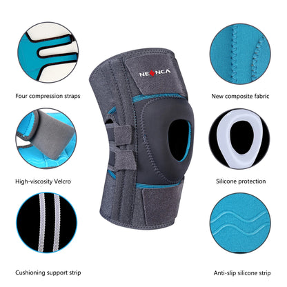 NEENCA Knee Brace with Side Stabilizers & Patella Gel Pads for Maximum Knee Pain Support and fast recovery for men and women YHX288