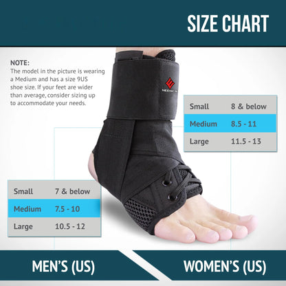 NEENCA Ankle Brace, Lace Up Adjustable Support – for Running, Basketball, Injury Recovery, Sprain YHH170