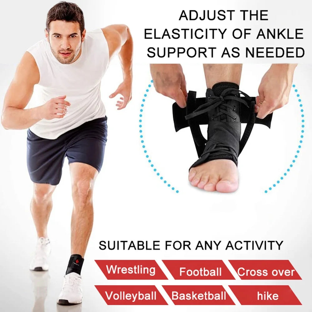 NEENCA Ankle Brace, Lace Up Adjustable Support – for Running, Basketball, Injury Recovery, Sprain YHH170