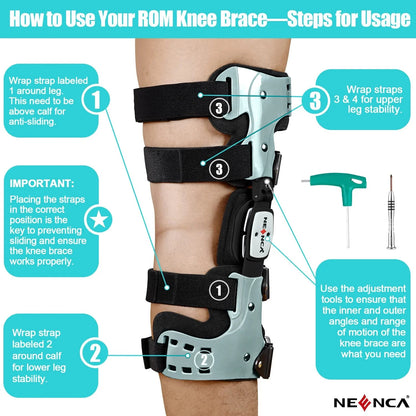 NEENCA Professional Medical Knee Brace for Men and Women 052-Right