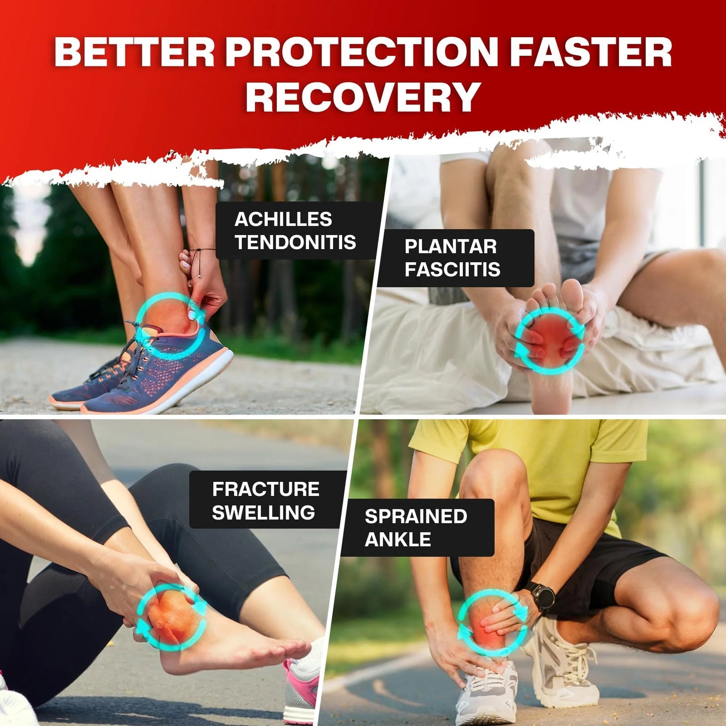 NEENCA Ankle Brace, Lace Up Adjustable Support – for Running, Basketball, Injury Recovery, Sprain YHH170