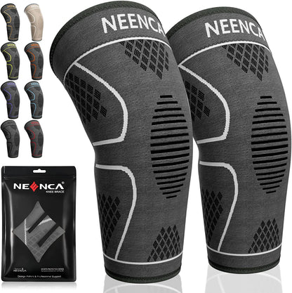NEENCA 2 Pack Knee Brace, Knee Compression Sleeve Support for Knee Pain