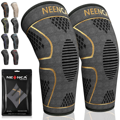 NEENCA 2 Pack Knee Brace, Knee Compression Sleeve Support for Knee Pain