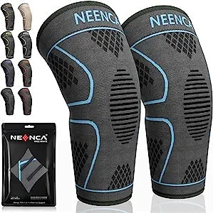 NEENCA 2 Pack Knee Brace, Knee Compression Sleeve Support for Knee Pain