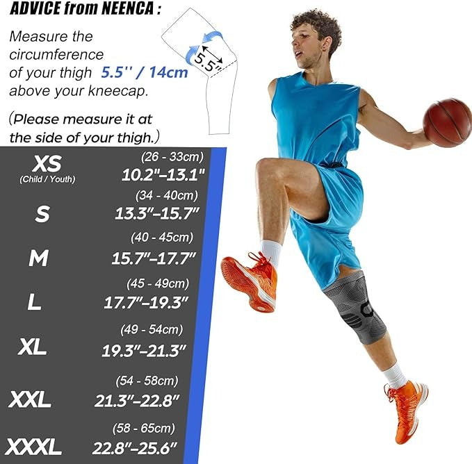 Neenca ACE-50 Size Chart
