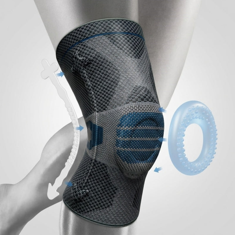 NEENCA ACE-50 knee brace compression sleeve with patella gel pad and side stabilizers-blue