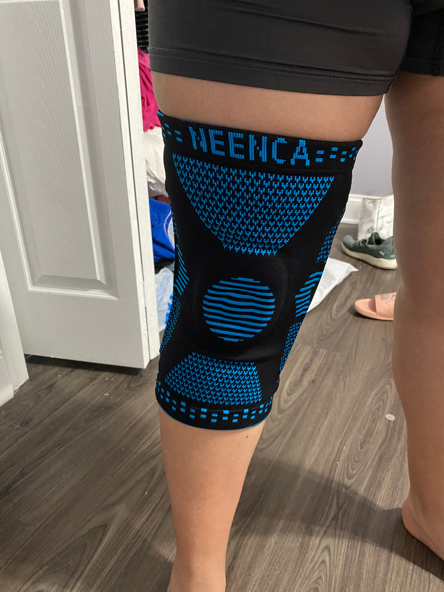 Customer wearing a NEENCA support