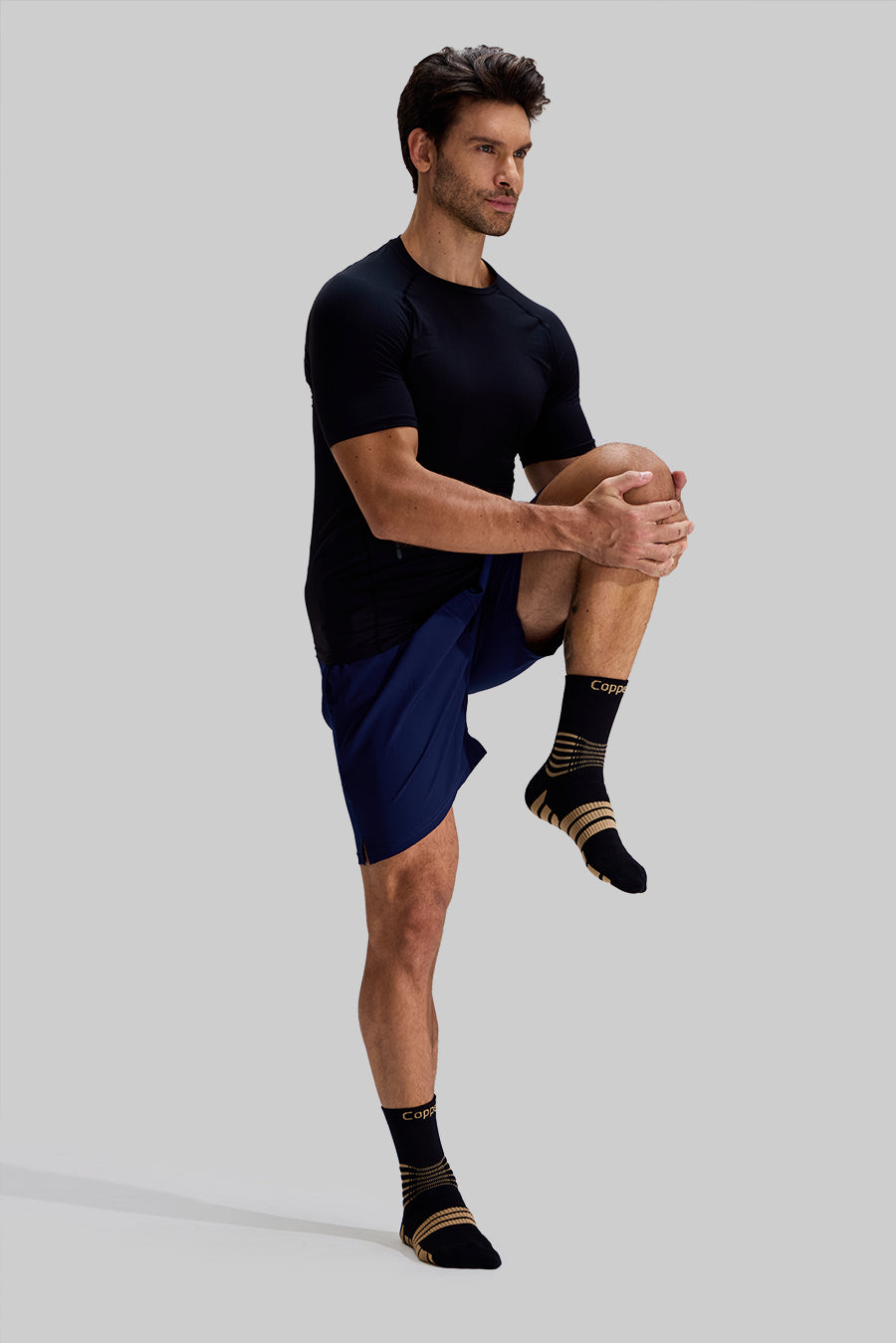NEENCA Professional Copper Compression Socks, Medical Ankle Support Socks for Injuries Recovery & Pain Relief, 1 Pair FWZ006