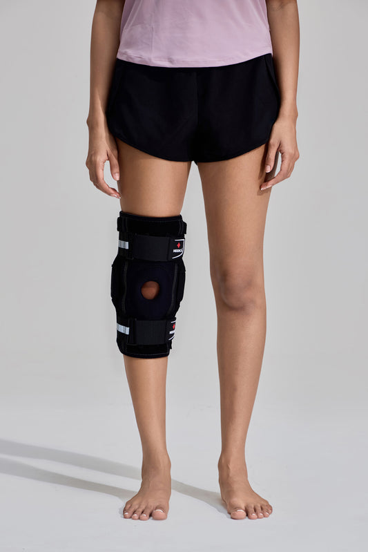 NEENCA Professional Knee Brace for Hinged Knee Support with Patented X-Strap Fixing System HX042