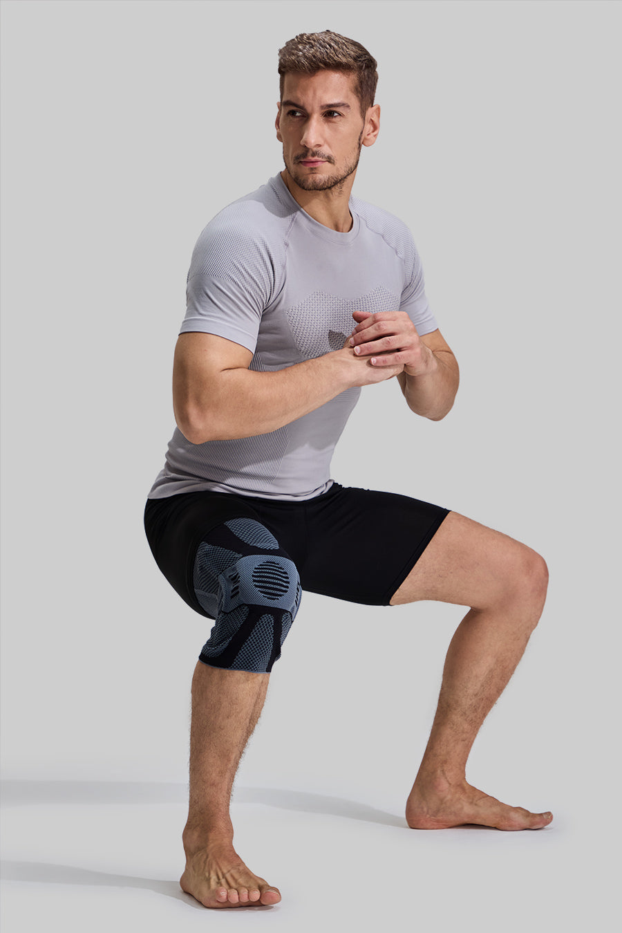 NEENCA Professional Knee Brace for Pain Relief ACE 39-Gray Black