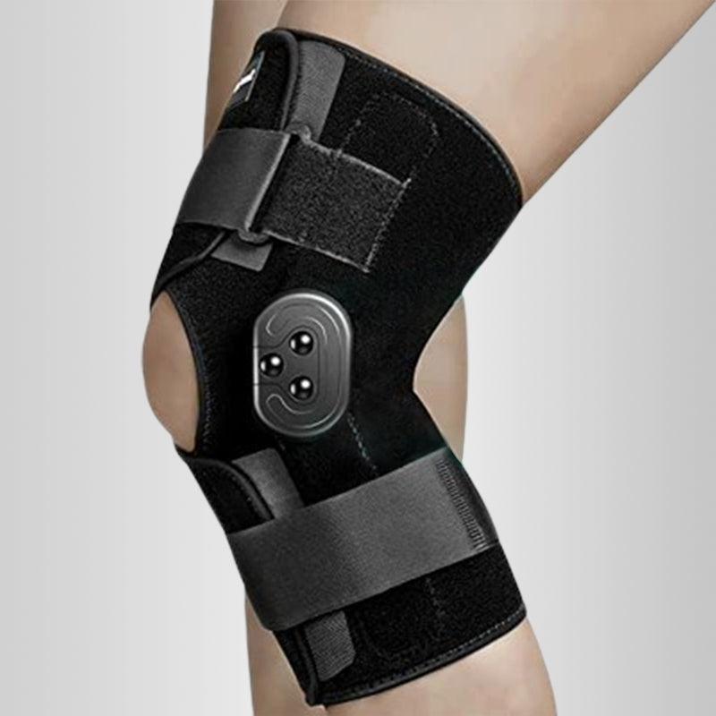 NEENCAHingedKneeBrace,AdjustableKneeImmobilizerwithSideStabilizersofLockingDialsHX049