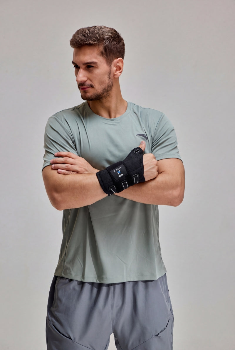 NEENCA Thumb Wrist Brace Support HW006, Thumb Spica Splint For Night Support, Trigger Thumb, CMC, De Quervains Tenosynovitis.