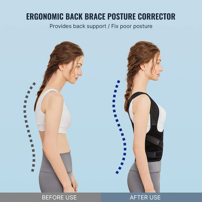 NEENCA Back Brace Posture Corrector for Women and Men, Back Straightener Posture Corrector, Scoliosis and Hunchback Correction, Back Pain, Spine Corrector, Support, Adjustable Posture Trainer