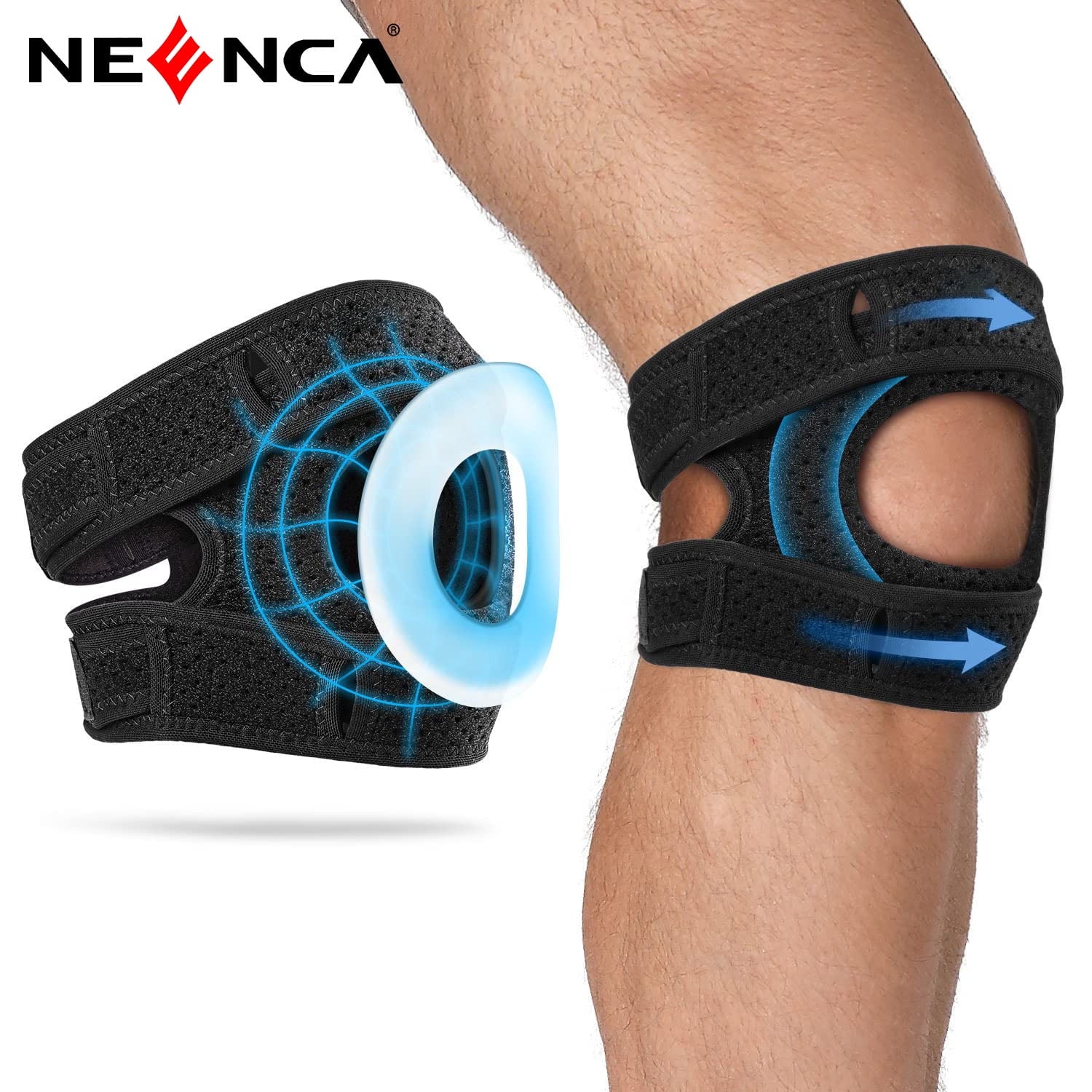 NEENCA 2 Pack Knee Brace, Knee Compression Sleeve Support for Knee