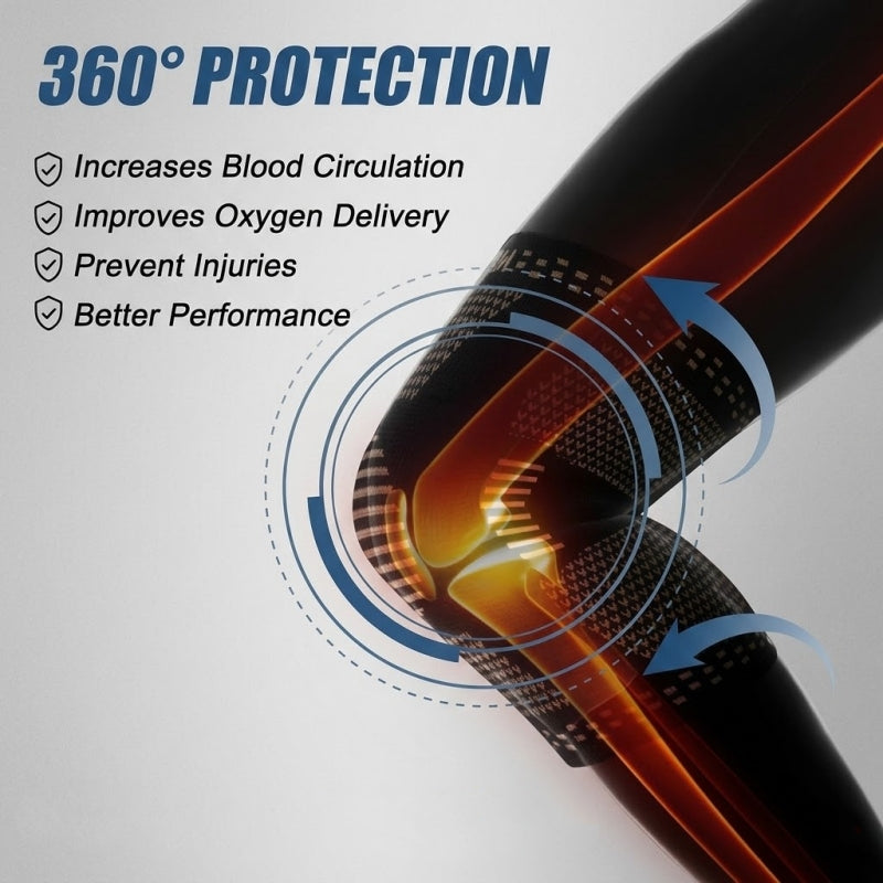 NEENCA Copper Knee Sleeves, Professional Knee Brace with Copper Ions Infused Fiber Technology HX052