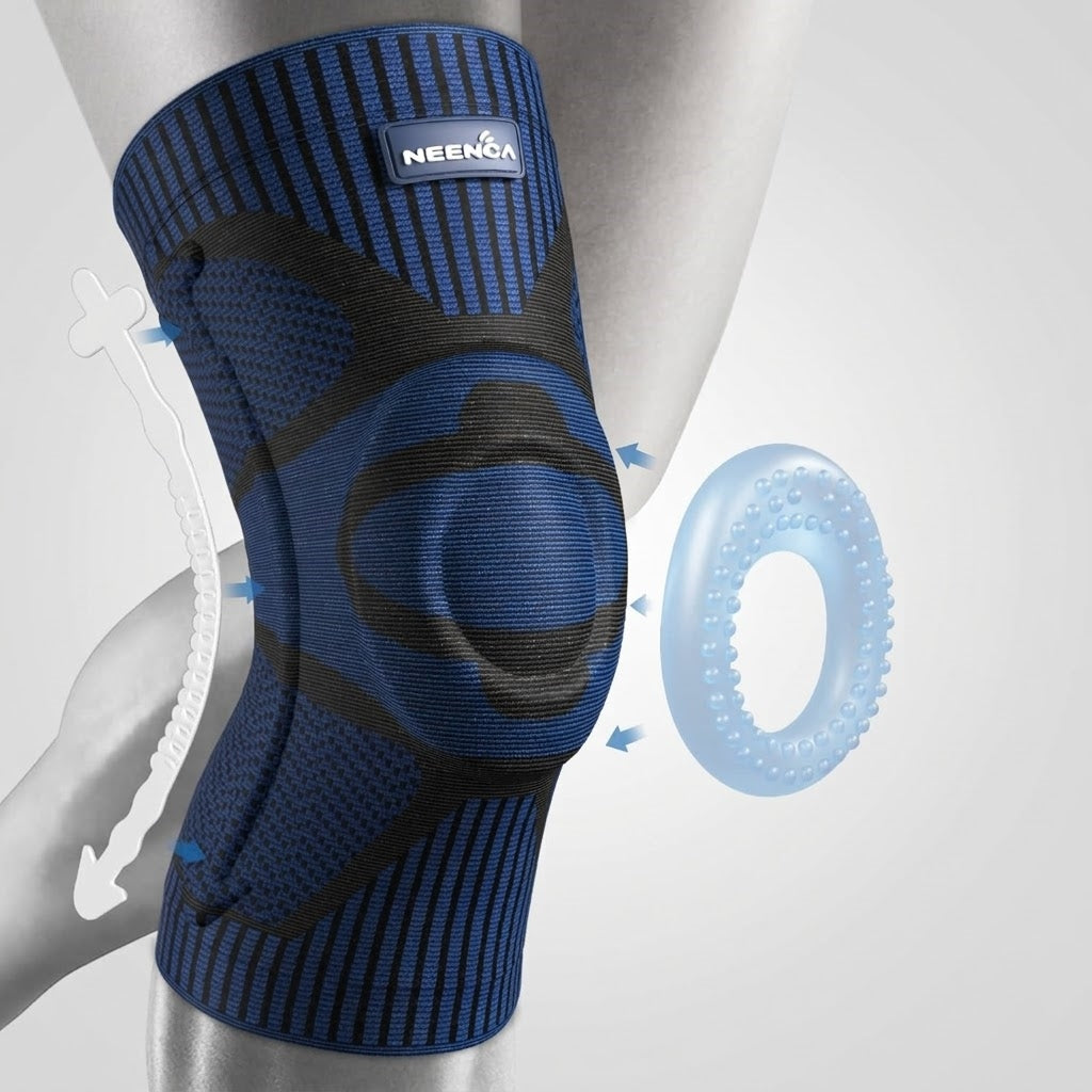 NEENCA ACE-53 Professional Knee Support - Patented Stability with Patella Pad & Side Stabilizers